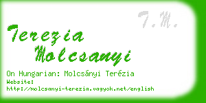 terezia molcsanyi business card