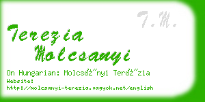 terezia molcsanyi business card